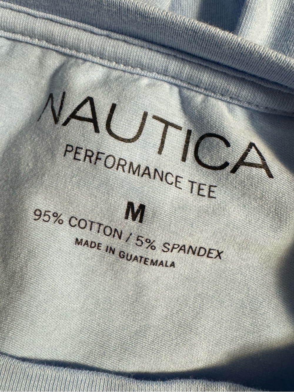 Medium Nautica Unisex Light Blue Logo Performance Tee - Picture 3 of 15